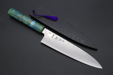 Sukenari Wa Gyuto Custom Limited Edition, Sukenari HAP-40 Nickel Damascus Wa Gyuto 210mm (8.2 inch, SCL-582)