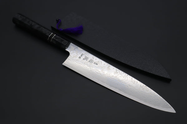 Sukenari Wa Gyuto Custom Limited Edition, Sukenari HAP-40 Nickel Damascus Wa Gyuto 240mm (9.4 inch, SCL-515)