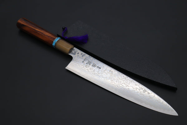 Sukenari Wa Gyuto Custom Limited Edition, Sukenari HAP-40 Nickel Damascus Wa Gyuto 240mm (9.4 inch, SCL-517)