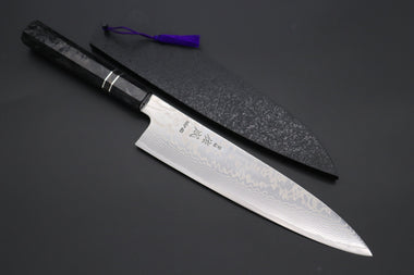 Sukenari Wa Gyuto Custom Limited Edition, Sukenari HAP-40 Nickel Damascus Wa Gyuto 240mm (9.4 inch, SCL-587)