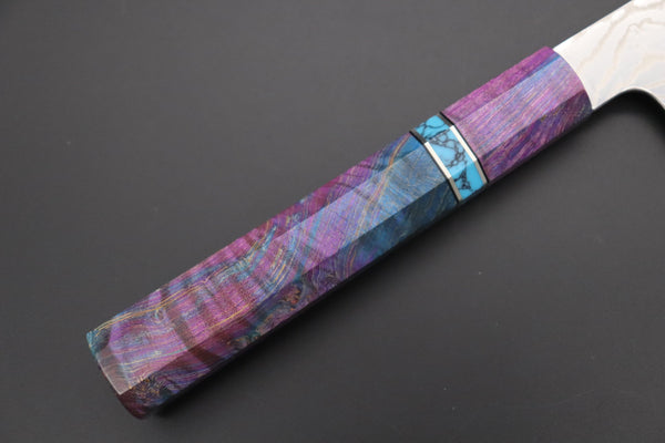 Sukenari Wa Gyuto Custom Limited Edition, Sukenari HAP-40 Nickel Damascus Wa Gyuto 240mm (9.4 inch, SCL-588)