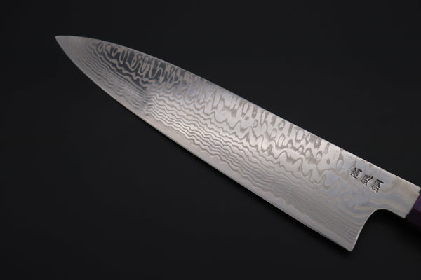 Sukenari Wa Gyuto Custom Limited Edition, Sukenari HAP-40 Nickel Damascus Wa Gyuto 240mm (9.4 inch, SCL-588)