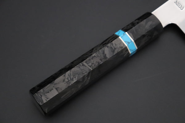 Sukenari Wa Gyuto SCL-621 VG-XEOS Wa Gyuto 210mm (8.2 inch) Custom Limited Edition, Sukenari VG-XEOS Clad Wa Gyuto 210mm - Double Shinogi, Mirror Polish (8.2 inch, SCL-621)