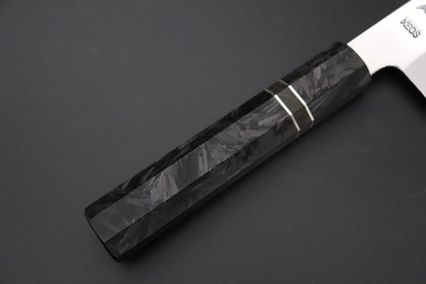 Sukenari Wa Gyuto SCL-622 VG-XEOS Wa Gyuto 210mm (8.2 inch) Custom Limited Edition, Sukenari VG-XEOS Clad Wa Gyuto 210mm - Double Shinogi, Mirror Polish (8.2 inch, SCL-622)