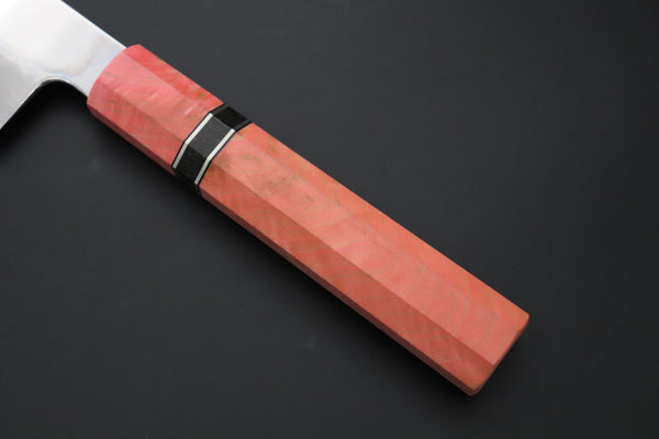 Sukenari Wa Gyuto SCL-623 VG-XEOS Wa Gyuto 210mm (8.2 inch) Custom Limited Edition, Sukenari VG-XEOS Clad Wa Gyuto 210mm - Double Shinogi, Mirror Polish (8.2 inch, SCL-623)
