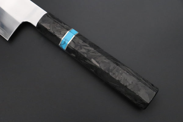 Sukenari Wa Gyuto SCL-624 VG-XEOS Wa Gyuto 240mm (9.4 inch) Custom Limited Edition, Sukenari VG-XEOS Clad Wa Gyuto 240mm - Double Shinogi, Mirror Polish (9.4 inch, SCL-624)