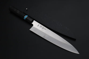 Sukenari Wa Gyuto SCL-624 VG-XEOS Wa Gyuto 240mm (9.4 inch) Custom Limited Edition, Sukenari VG-XEOS Clad Wa Gyuto 240mm - Double Shinogi, Mirror Polish (9.4 inch, SCL-624)