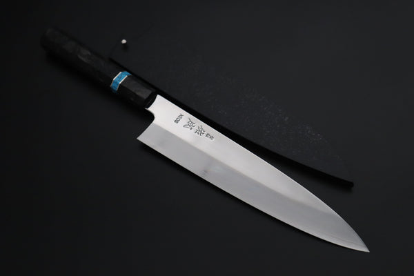 Sukenari Wa Gyuto SCL-624 VG-XEOS Wa Gyuto 240mm (9.4 inch) Custom Limited Edition, Sukenari VG-XEOS Clad Wa Gyuto 240mm - Double Shinogi, Mirror Polish (9.4 inch, SCL-624)