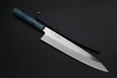 Sukenari Wa Gyuto SCL-626 VG-XEOS Wa Gyuto 270mm (10.6 inch) Custom Limited Edition, Sukenari VG-XEOS Clad Wa Gyuto 270mm - Double Shinogi, Mirror Polish (10.6 inch, SCL-626)