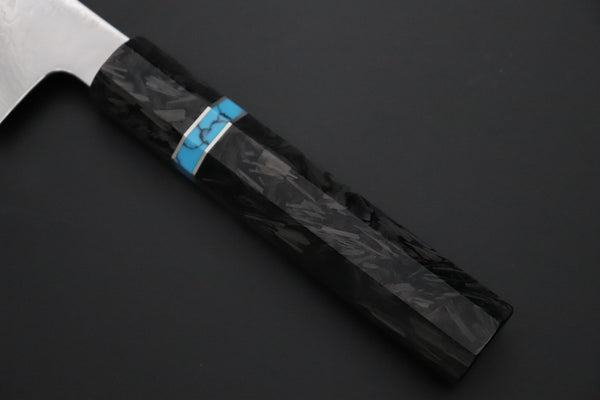 Sukenari Wa Gyuto SCL-639 VG-XEOS Wa Gyuto 210mm (8.2 inch) Custom Limited Edition, Sukenari VG-XEOS Nickel Damascus Wa Gyuto 210mm (8.2 inch, SCL-639)