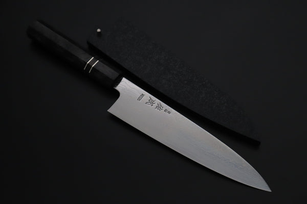 Sukenari Wa Gyuto SCL-640 VG-XEOS Wa Gyuto 210mm (8.2 inch) Custom Limited Edition, Sukenari VG-XEOS Nickel Damascus Wa Gyuto 210mm (8.2 inch, SCL-640)