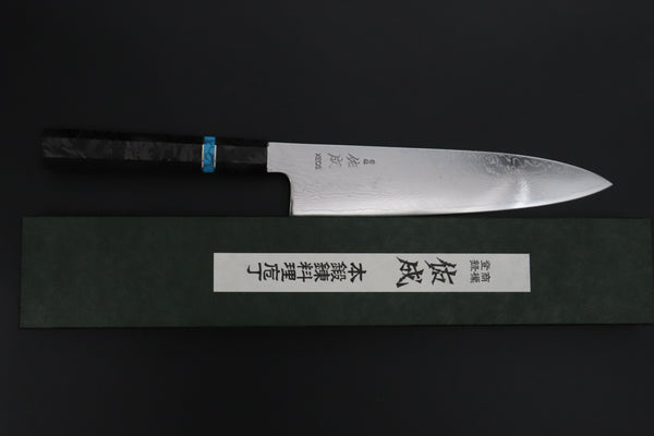 Sukenari Wa Gyuto SCL-643 VG-XEOS Wa Gyuto 240mm (9.4 inch) Custom Limited Edition, Sukenari VG-XEOS Nickel Damascus Wa Gyuto 240mm (9.4 inch, SCL-643)