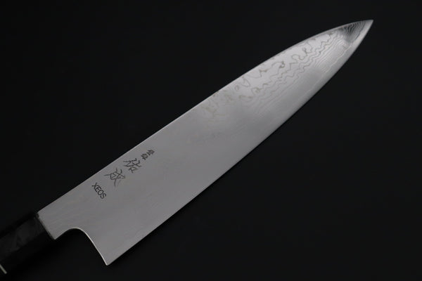 Sukenari Wa Gyuto SCL-644 VG-XEOS Wa Gyuto 240mm (9.4 inch) Custom Limited Edition, Sukenari VG-XEOS Nickel Damascus Wa Gyuto 240mm (9.4 inch, SCL-644)