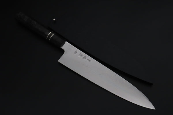 Sukenari Wa Gyuto SCL-644 VG-XEOS Wa Gyuto 240mm (9.4 inch) Custom Limited Edition, Sukenari VG-XEOS Nickel Damascus Wa Gyuto 240mm (9.4 inch, SCL-644)