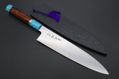 Sukenari Wa Gyuto SCL-375 ZDP189 Wa Gyuto 240mm (9.4 inch) Custom Limited Edition, Sukenari ZDP-189 Clad Wa Gyuto 240mm (9.4 inch, SCL-375)