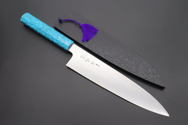 Sukenari Wa Gyuto SCL-403 ZDP189 Wa Gyuto 240mm (9.4 inch) Custom Limited Edition, Sukenari ZDP-189 Clad Wa Gyuto 240mm (9.4 inch, SCL-403)
