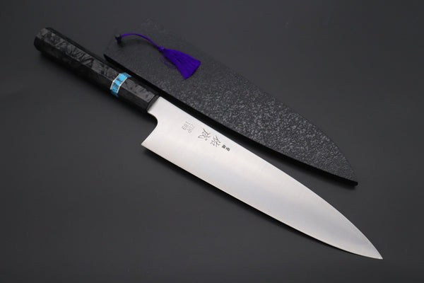 Sukenari Wa Gyuto SCL-548 ZDP189 Wa Gyuto 240mm (9.4 inch) Custom Limited Edition, Sukenari ZDP-189 Clad Wa Gyuto 240mm (9.4 inch, SCL-548)