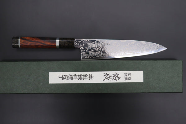 Sukenari Wa Gyuto SCL-419 ZDP189 Wa Gyuto 210mm (8.2 inch) Custom Limited Edition, Sukenari ZDP-189 Nickel Damascus Wa Gyuto 210mm (8.2 inch, SCL-419)