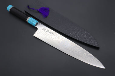 Sukenari Wa Gyuto SCL-360 ZDP189 Wa Gyuto 270mm (10.6 inch) Custom Limited Edition, Sukenari ZDP-189 Nickel Damascus Wa Gyuto 270mm (10.6 inch, SCL-360)