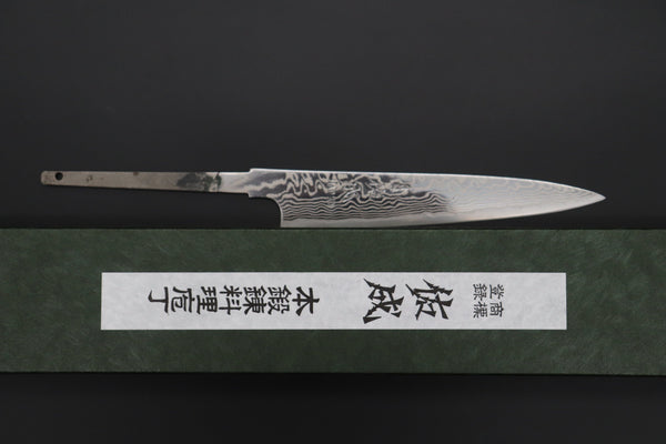 Sukenari Wa Petty “Build Your Dream Knife” Sukenari HAP-40 Nickel Damascus SNBO-1 Wa Petty 165mm (6.4 Inch)