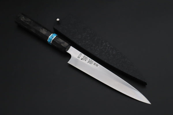 Sukenari Wa Petty SCL-618 VG-XEOS Wa Petty 165mm (6.4 inch) Custom Limited Edition, Sukenari VG-XEOS Clad Wa Petty 165mm - Double Shinogi, Mirror Polish (6.4 inch, SCL-618)