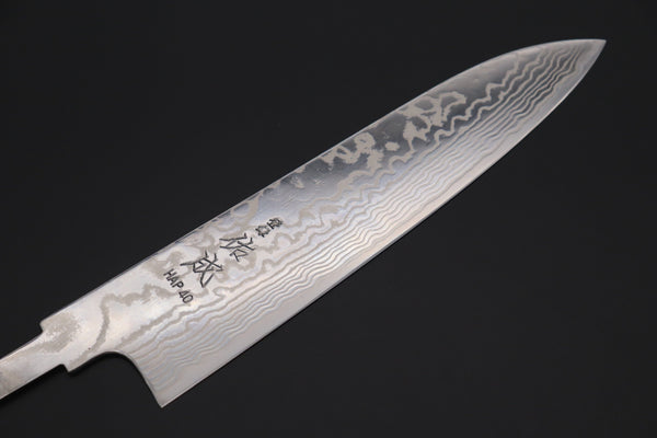 Sukenari Wa Santoku “Build Your Dream Knife” Sukenari HAP-40 Nickel Damascus SNBO-2 Wa Santoku 190mm (7.4 Inch)