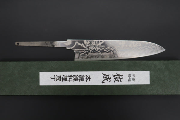 Sukenari Wa Santoku “Build Your Dream Knife” Sukenari HAP-40 Nickel Damascus SNBO-2 Wa Santoku 190mm (7.4 Inch)