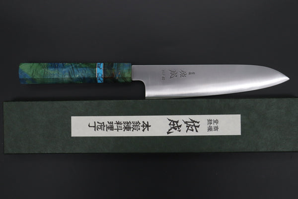 Sukenari Wa Santoku SCL-597 HAP40 Wa Santoku 190mm (7.4 inch) Custom Limited Edition, Sukenari HAP-40 Clad Wa Santoku 190mm (7.4 inch, SCL-597)