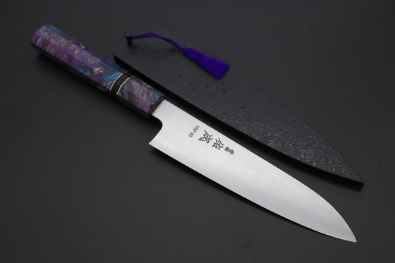 Sukenari Wa Santoku SCL-598 HAP40 Wa Santoku 190mm (7.4 inch) Custom Limited Edition, Sukenari HAP-40 Clad Wa Santoku 190mm (7.4 inch, SCL-598)