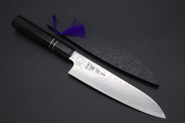 Sukenari Wa Santoku Custom Limited Edition, Sukenari HAP-40 Nickel Damascus Wa Santoku 190mm (7.4 inch, SCL-507)