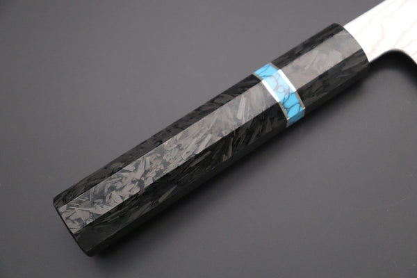 Sukenari Wa Santoku Custom Limited Edition, Sukenari HAP-40 Nickel Damascus Wa Santoku 190mm (7.4 inch, SCL-577)