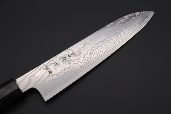 Sukenari Wa Santoku Custom Limited Edition, Sukenari HAP-40 Nickel Damascus Wa Santoku 190mm (7.4 inch, SCL-577)