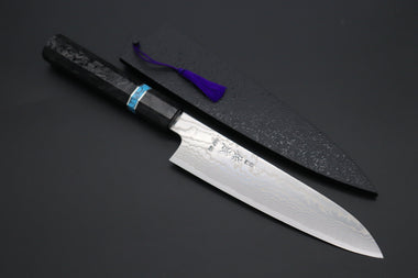 Sukenari Wa Santoku Custom Limited Edition, Sukenari HAP-40 Nickel Damascus Wa Santoku 190mm (7.4 inch, SCL-577)