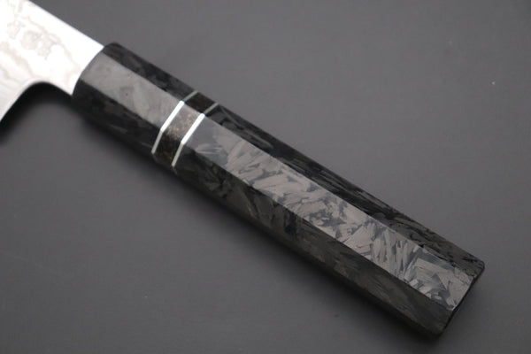 Sukenari Wa Santoku Custom Limited Edition, Sukenari HAP-40 Nickel Damascus Wa Santoku 190mm (7.4 inch, SCL-578)