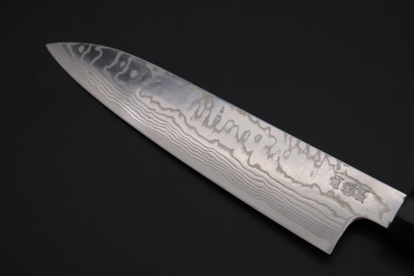Sukenari Wa Santoku Custom Limited Edition, Sukenari HAP-40 Nickel Damascus Wa Santoku 190mm (7.4 inch, SCL-578)