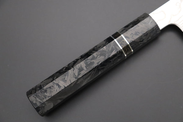 Sukenari Wa Santoku Custom Limited Edition, Sukenari HAP-40 Nickel Damascus Wa Santoku 190mm (7.4 inch, SCL-578)