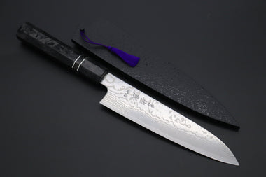 Sukenari Wa Santoku Custom Limited Edition, Sukenari HAP-40 Nickel Damascus Wa Santoku 190mm (7.4 inch, SCL-578)