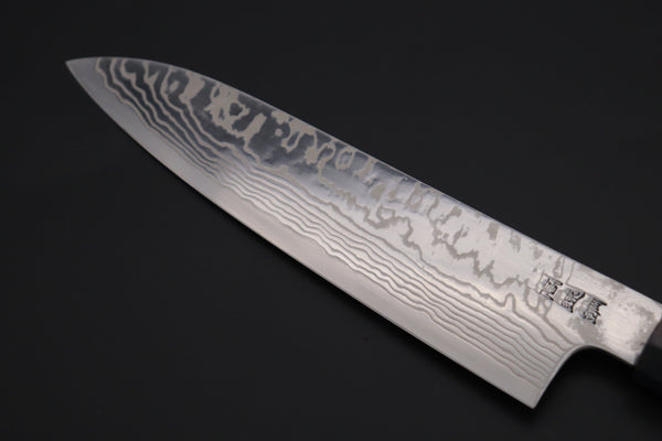 Sukenari Wa Santoku Custom Limited Edition, Sukenari HAP-40 Nickel Damascus Wa Santoku 190mm (7.4 inch, SCL-579)