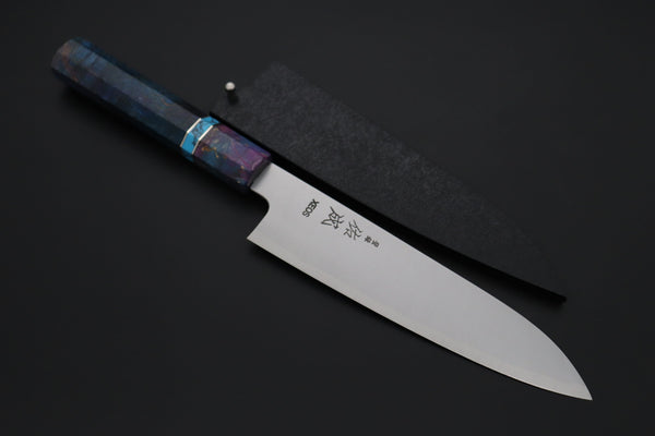 Sukenari Wa Santoku SCL-657 VG-XEOS Wa Santoku 190mm (7.4 inch) Custom Limited Edition, Sukenari VG-XEOS Clad Wa Santoku 190mm (7.4 inch, SCL-656)