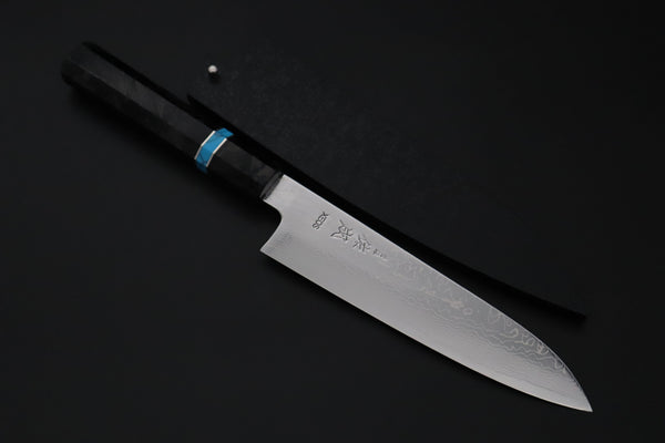 Sukenari Wa Santoku SCL-636 VG-XEOS Wa Santoku 190mm (7.4 inch) Custom Limited Edition, Sukenari VG-XEOS Nickel Damascus Wa Santoku 190mm (7.4 inch, SCL-636)