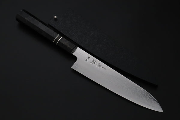 Sukenari Wa Santoku SCL-637 VG-XEOS Wa Santoku 190mm (7.4 inch) Custom Limited Edition, Sukenari VG-XEOS Nickel Damascus Wa Santoku 190mm (7.4 inch, SCL-637)