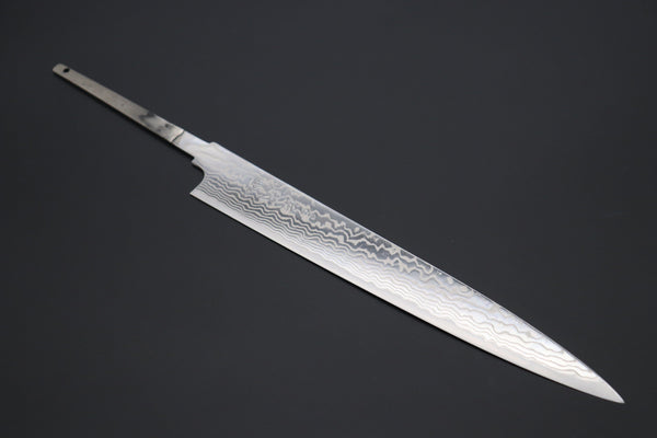 Sukenari Wa Sujihiki SNBO-5 Wa Sujihiki 240mm (9.4Inch) / 1. Blade Only (without a Wa Handle) US$600 “Build Your Dream Knife” Sukenari HAP-40 Nickel Damascus SNBO-5 Wa Sujihiki 240mm (9.4 Inch)