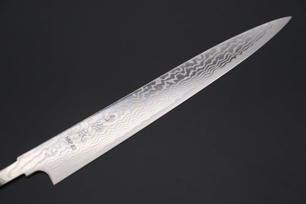 Sukenari Wa Sujihiki “Build Your Dream Knife” Sukenari HAP-40 Nickel Damascus SNBO-5 Wa Sujihiki 240mm (9.4 Inch)