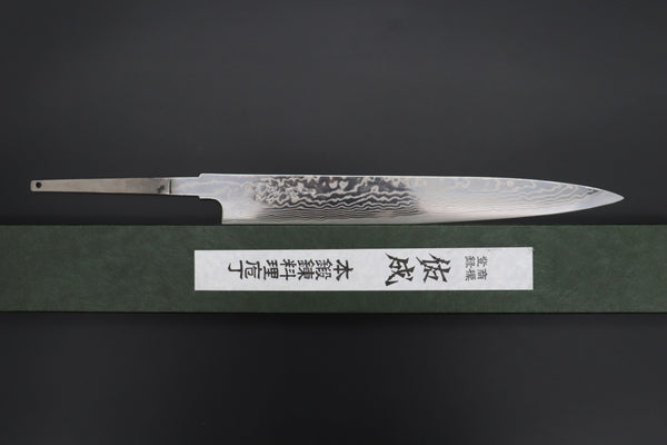 Sukenari Wa Sujihiki “Build Your Dream Knife” Sukenari HAP-40 Nickel Damascus SNBO-6 Wa Sujihiki 270mm (10.6 Inch)