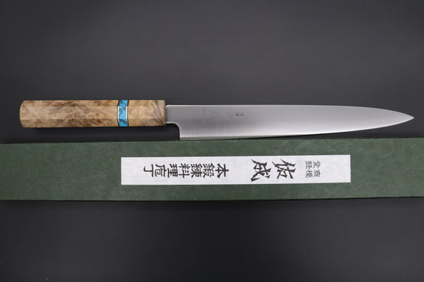 Sukenari Wa Sujihiki Custom Limited Edition, Sukenari HAP-40 Clad Wa Sujihiki 240mm (9.4 inch, SCL-490)