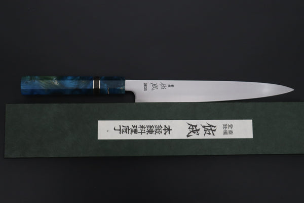 Sukenari Wa Sujihiki SCL-666 VG-XEOS Wa Sujihiki 240mm (9.4 inch) Custom Limited Edition, Sukenari VG-XEOS Clad Wa Sujihiki 240mm (8.2 inch, SCL-666)