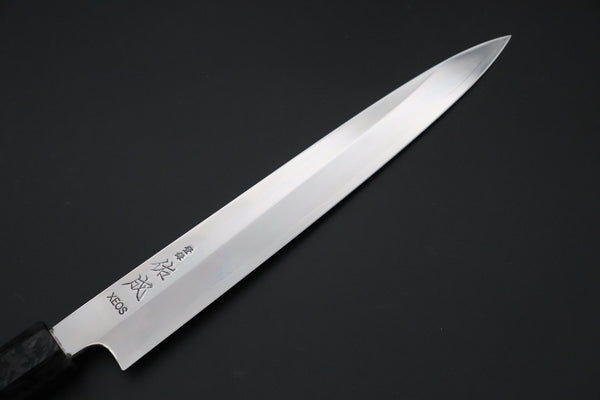 Sukenari Wa Sujihiki SCL-628 VG-XEOS Wa Sujihiki 240mm (9.4 inch) Custom Limited Edition, Sukenari VG-XEOS Clad Wa Sujihiki 240mm - Double Shinogi, Mirror Polish (9.4 inch, SCL-628)