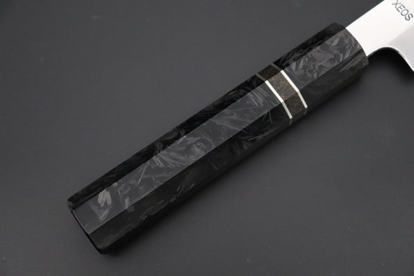 Sukenari Wa Sujihiki SCL-628 VG-XEOS Wa Sujihiki 240mm (9.4 inch) Custom Limited Edition, Sukenari VG-XEOS Clad Wa Sujihiki 240mm - Double Shinogi, Mirror Polish (9.4 inch, SCL-628)