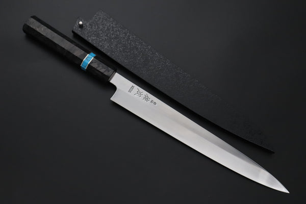 Sukenari Wa Sujihiki SCL-630 VG-XEOS Wa Sujihiki 270mm (10.6 inch) Custom Limited Edition, Sukenari VG-XEOS Clad Wa Sujihiki 270mm - Double Shinogi, Mirror Polish (10.6 inch, SCL-630)