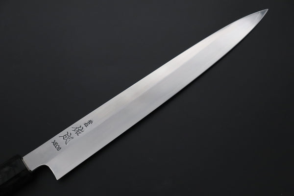 Sukenari Wa Sujihiki SCL-630 VG-XEOS Wa Sujihiki 270mm (10.6 inch) Custom Limited Edition, Sukenari VG-XEOS Clad Wa Sujihiki 270mm - Double Shinogi, Mirror Polish (10.6 inch, SCL-630)